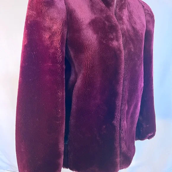 Vtg Sasson Juniors Sz 9 Full Zip Faux Fur Coat - Picture 2 of 16